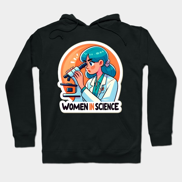 Empowering Women in Science Illustration Hoodie by PuckDesign